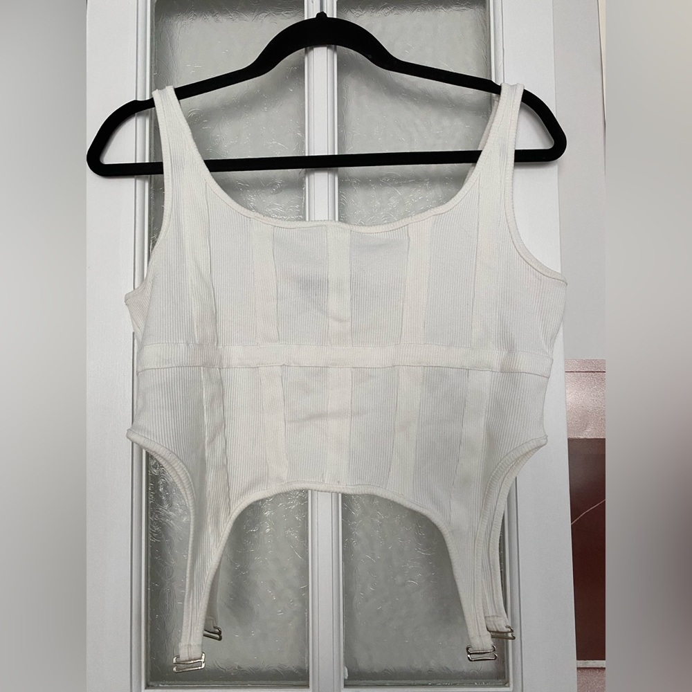Cider White Cropped Tank Top